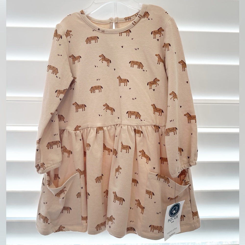 Adorable Horse Print Dress